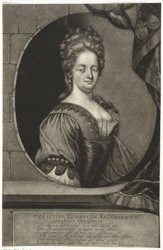 Portret van Christina Elisabeth Falckner by Pieter Schenk (I)