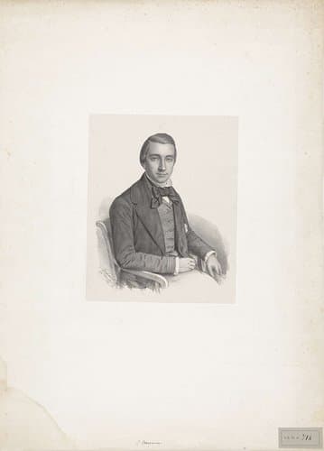 Portret van L. Bouman by Johann Peter Berghaus