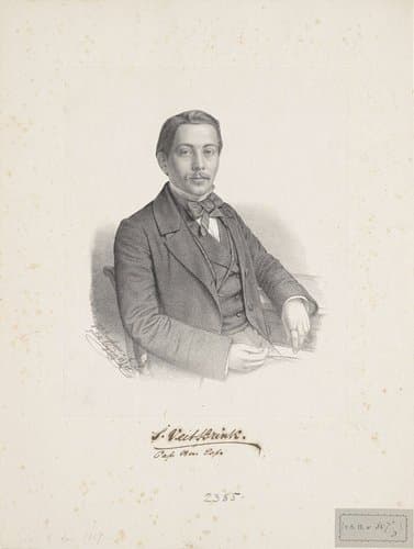 Portret van de heer S. Veit Brink by Johann Peter Berghaus