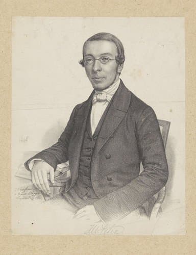 Portret van Jan Wouter Felix by Johann Peter Berghaus
