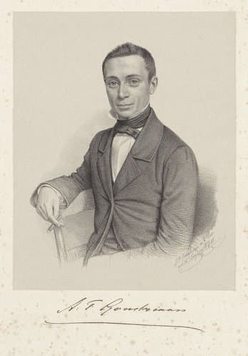 Portret van A.F. Goudriaan by Johann Peter Berghaus