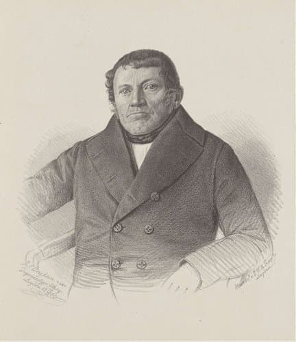Portret van een onbekende man, mogelijk A.P. de Lange by Johann Peter Berghaus