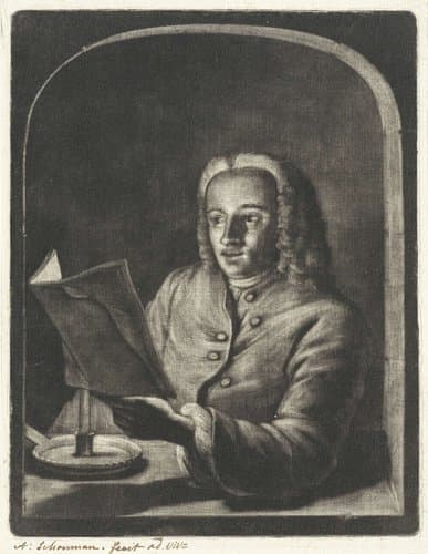Man bij kaarslicht, mogelijk Jan Snellen by Aert Schouman