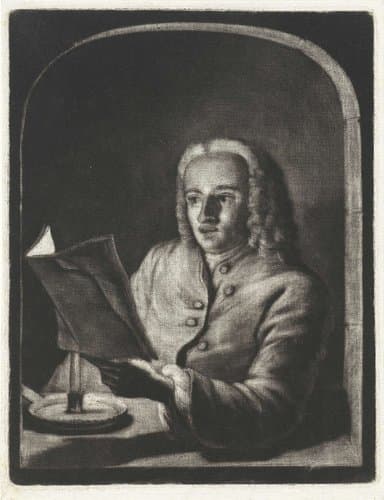 Man bij kaarslicht by Aert Schouman