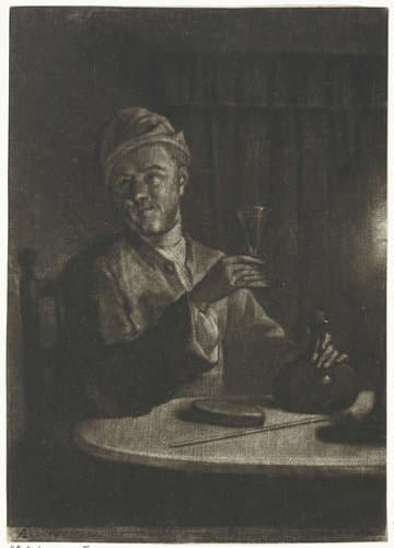 Man met opgeheven glas by Aert Schouman