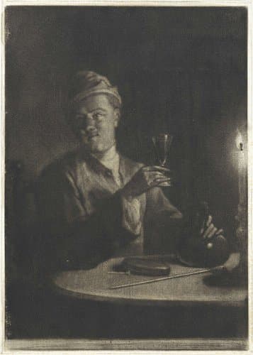 Man met opgeheven glas by Aert Schouman