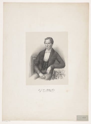 Portret van Johannes Hendrikus Molkenboer by Arnoldus Jacobus Kouwels