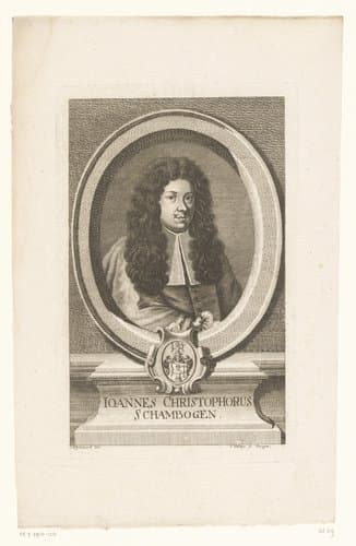 Portret van Johann Christoph Schambogen by Jan Balzer