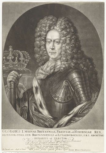 Portret van George I by anonymous