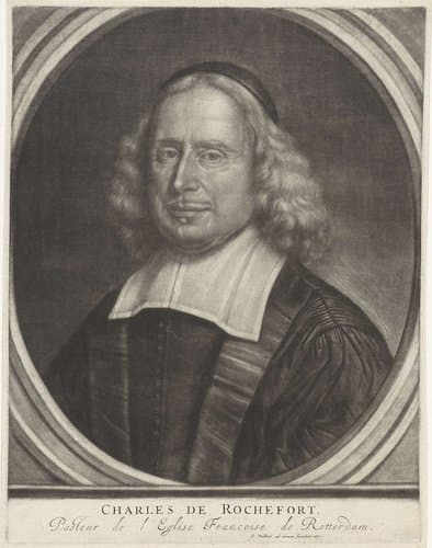Portret van de predikant Charles de Rochefort by Bernard Vaillant