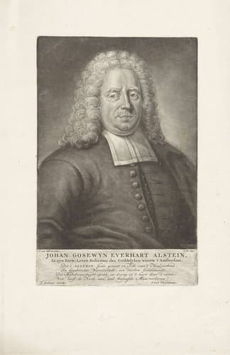 Portret van de predikant Johan Gosewyn Everhart Alstein by Johannes van Vilsteren
