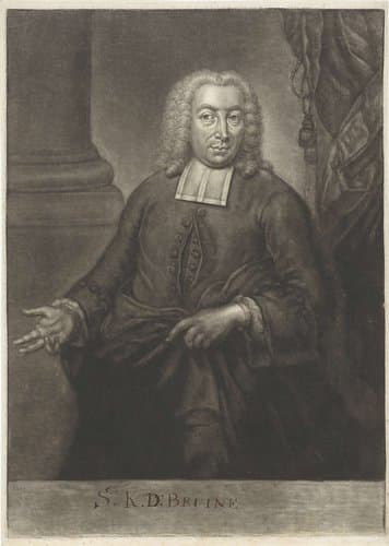 Portret van Samuel Koenraad de Bruine by Johannes van Vilsteren