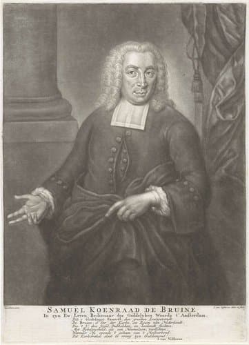 Portret van Samuel Koenraad de Bruine by Johannes van Vilsteren
