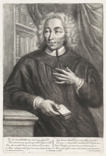 Portret van de predikant J. de Jager by Johannes van Vilsteren