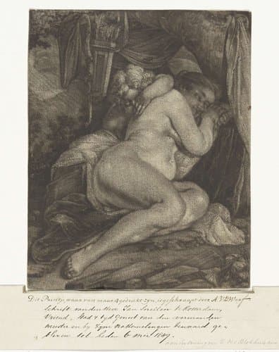 Slapende Venus en Amor by Adriaen van der Werff