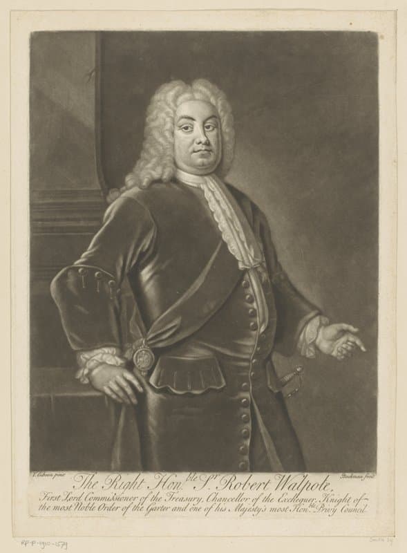 Portret van Robert Walpole by Gerhard Bockman