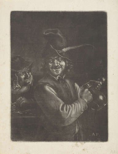 Man met een kruik by Monogrammist AP (17e-18e eeuw)