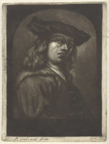 Jonge man met een platte baret by Monogrammist JM (18e eeuw)