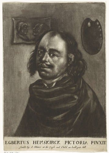Zelfportret van Egbert van Heemskerck by anonymous