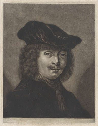 Portret van een onbekende man met een baret by anonymous