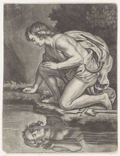 Narcissus by John Smith (prentmaker/ uitgever)
