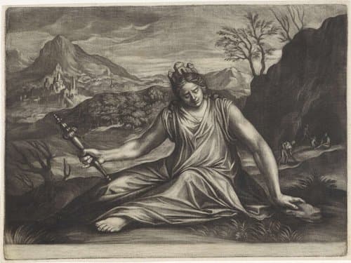 Aarde gepersonifieerd door de godin Cybele by anonymous
