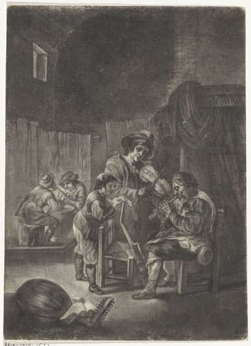 Muzikanten in een herberg by anonymous