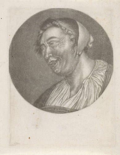 Kop van een lachende vrouw by anonymous