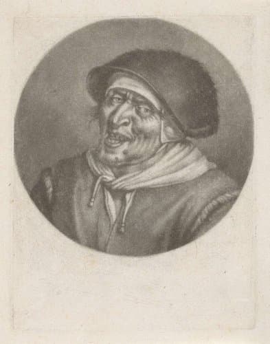 Kop van een zingende man by anonymous