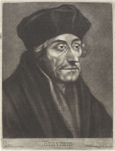 Portret Desiderius Erasmus by Abraham Bloteling
