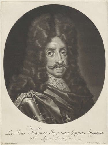 Portret van keizer Leopold I by Pieter Schenk (I)