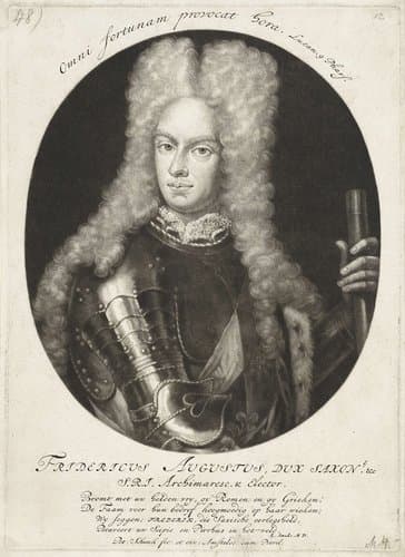 Portret van Augustus II, koning van Polen by Pieter Schenk (I)