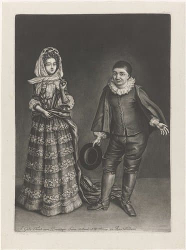 Raymond Poisson en een actrice by Jacob Gole