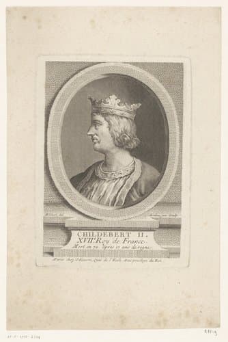 Portret van Childebert II by François-Antoine Aveline