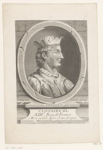 Portret van Chlotharius III by François-Antoine Aveline