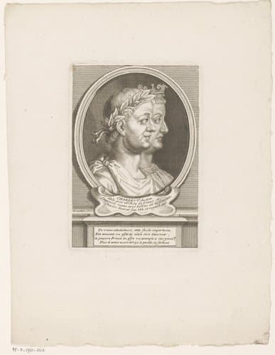 Portret van Karel III de Dikke en Lodewijk V by Étienne Desrochers