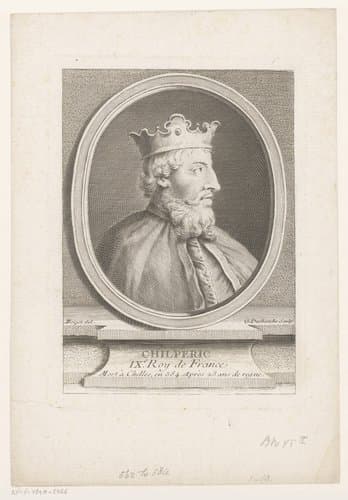 Portret van Chilperik I van Frankrijk by Gaspard Duchange