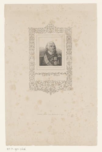 Portret van Lodewijk XVIII by Edouard Tailland