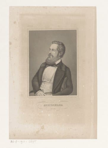 Portret van Franz Schuselka by G. Metzeroth