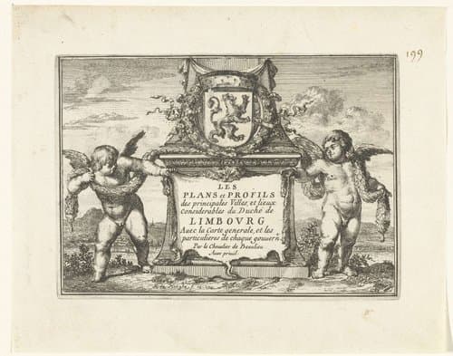 Les plans et profils des principales Villes, et lieux considerables du Duché de Limbourg Avec la Carte generale, et les particulieres de chaque gouvern. by Romeyn de Hooghe