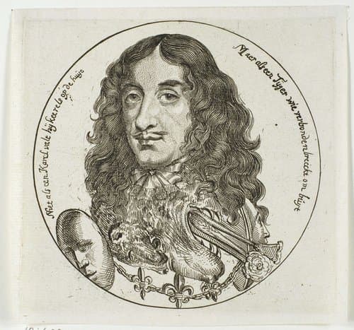 Dubbelkoppen van prins Willem III en zijn tegenstanders in het jaar 1672 by Romeyn de Hooghe