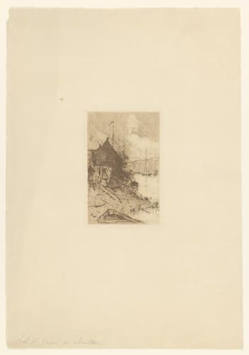 Schuur aan het water by Henri Rul