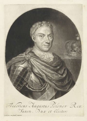 Portret van Augustus II, koning van Polen by Jacob Gole