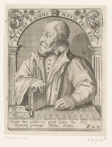 Portret van Pierre de La Ramée by Robert Boissard