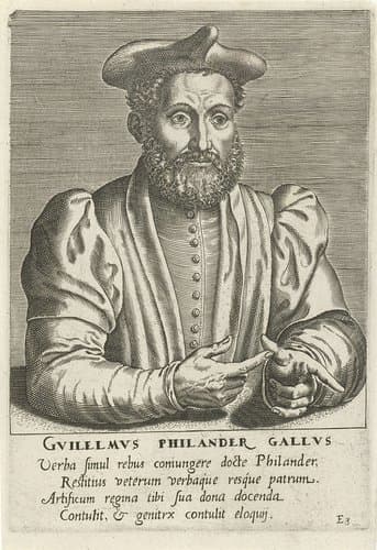 Portret van Guillaume Philandrier by Philips Galle