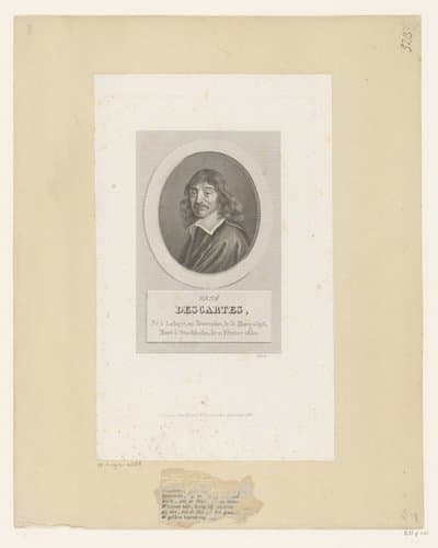 Portret van René Descartes by Pierre Eugène Aubert
