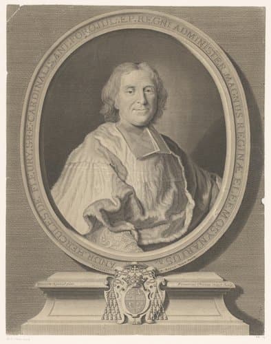 Portret van André-Hercule de Fleury