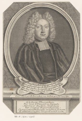 Portret van Jean-Théophile Desaguliers by Étienne Desrochers