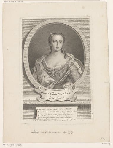 Portret van Anne Charlotte de Lorraine by Étienne Desrochers