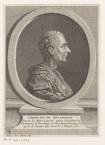 Portret van Charles de Montesquieu by Étienne Desrochers